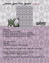 Load image into Gallery viewer, Florence Squares Twin Blanket - PDF Download Pattern Only