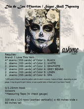 Load image into Gallery viewer, Dia de Los Muertos / Sugar Skull Wall Hanging - PDF Download Pattern Only