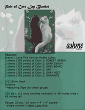 Load image into Gallery viewer, Pair of Cats Wall Hanging - PDF Download Pattern Only