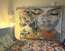 Cargar imagen en el visor de la galería, Woman & Flowers Double Exposure Wall Hanging / Bed Cover - PDF Download Pattern Only