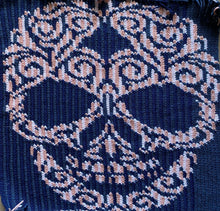 Load image into Gallery viewer, Skull & Flowers Twin Blanket - PDF Download Pattern Only