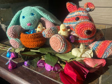 Load image into Gallery viewer, Easter Bunny and Valentine's Bear with Hidden Pocket for Gifts - Easter Bunny & Birthday Bear - PDF Download Pattern Only