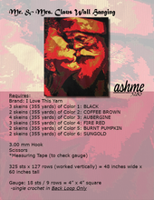 Load image into Gallery viewer, Mr. & Mrs. Claus Wall Hanging - PDF Download Pattern Only