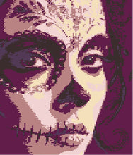 Load image into Gallery viewer, Dia de Los Muertos 2.0 Purple Accents - PDF Download Pattern Only