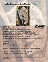 Load image into Gallery viewer, Sleepy Koala Graphgan Lap Blanket - PDF Download Pattern Only