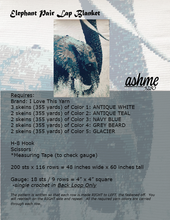 Load image into Gallery viewer, Elephant Pair Graphgan Lap Blanket - PDF Download Pattern Only