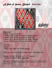 Load image into Gallery viewer, A Pair of Hearts Lap Blanket - PDF Download Pattern Only