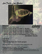 Load image into Gallery viewer, Sea Turtle Lap Blanket - PDF Download Pattern Only