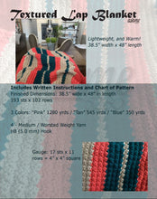 Load image into Gallery viewer, Textured Lap Blanket - PDF Download Pattern Only