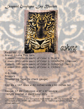 Load image into Gallery viewer, Leopard Graphgan Lap Blanket - PDF Download Pattern Only