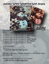 Load image into Gallery viewer, Snowman Winter Wonderland Wall Hanging - PDF Download Pattern Only
