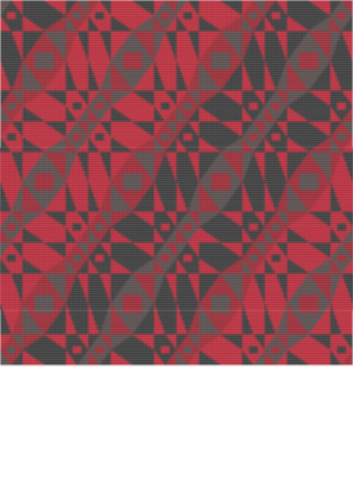 Red & Black Waves Lap Blanket- PDF Download Pattern Only