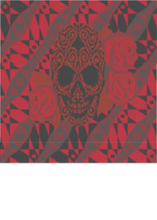 Cargar imagen en el visor de la galería, Manta de regazo de calavera con rosas - Sólo patrón de descarga PDF
