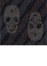 Load image into Gallery viewer, Blue &amp; Black Skulls Lap Blanket - PDF Download Pattern Only
