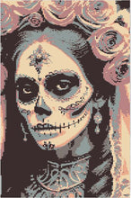 Charger l&#39;image dans la galerie, Dia de Los Muertos 3.0 Veil of Roses - PDF Download Pattern Only
