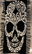 Load image into Gallery viewer, Skull &amp; Flowers Twin Blanket - PDF Download Pattern Only
