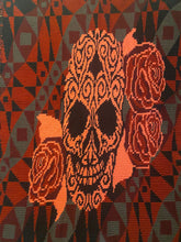 Load image into Gallery viewer, Skull with Roses Lap Blanket - PDF Download Pattern Only
