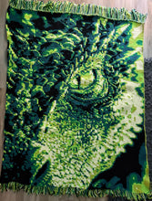 Load image into Gallery viewer, Green Dragon Lap Blanket - PDF Download Pattern Only
