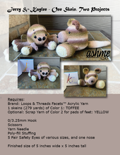 Load image into Gallery viewer, Stuffed Animals Spider &amp; Kangaroo Pair Amigurumi - PDF Download Pattern Only
