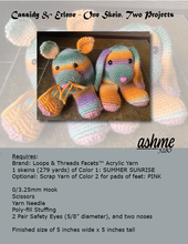 Cargar imagen en el visor de la galería, Stuffed Animals Cat &amp; Rabbit Pair Amigurumi - PDF Download Pattern Only
