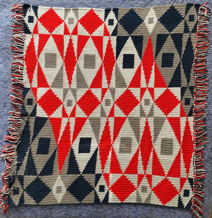 A Pair of Hearts Lap Blanket - PDF Download Pattern Only