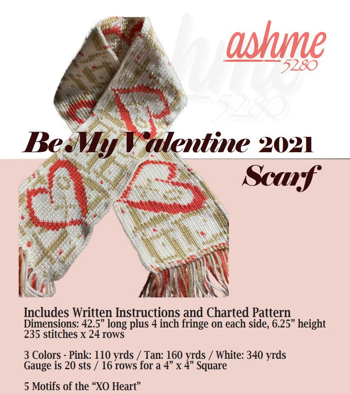 Be My Valentine Scarf 2021 - PDF Download Pattern Only